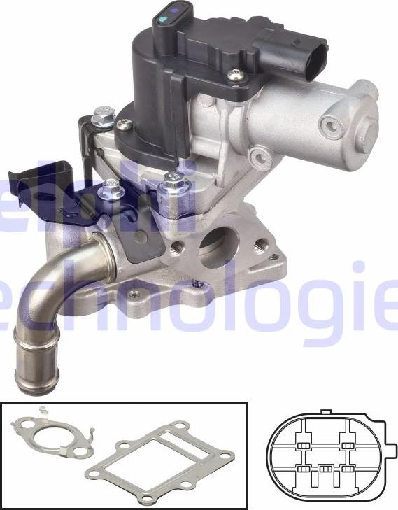 Delphi EG10613-12B1 - Valvola ricircolo gas scarico-EGR www.autoricambit.com