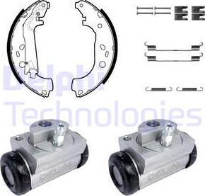 Delphi KP1144 - Kit freno, freni a tamburo www.autoricambit.com