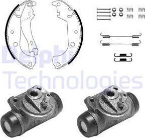 Delphi KP1117 - Kit freno, freni a tamburo www.autoricambit.com