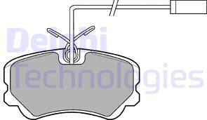 Delphi LP900 - Kit pastiglie freno, Freno a disco www.autoricambit.com