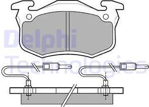 Delphi LP491 - Kit pastiglie freno, Freno a disco www.autoricambit.com