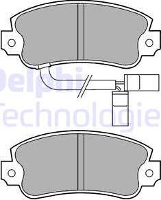 Delphi LP433 - Kit pastiglie freno, Freno a disco www.autoricambit.com