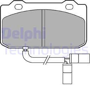 Delphi LP432 - Kit pastiglie freno, Freno a disco www.autoricambit.com