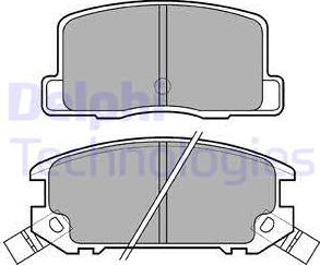 Delphi LP574 - Kit pastiglie freno, Freno a disco www.autoricambit.com