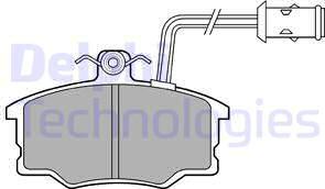 Delphi LP674 - Kit pastiglie freno, Freno a disco www.autoricambit.com