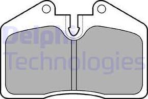 Delphi LP672 - Kit pastiglie freno, Freno a disco www.autoricambit.com