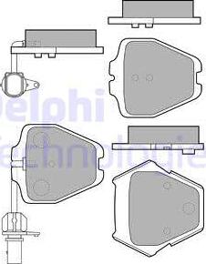 Delphi LP1903 - Kit pastiglie freno, Freno a disco www.autoricambit.com