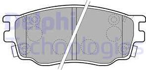 Delphi LP1916 - Kit pastiglie freno, Freno a disco www.autoricambit.com