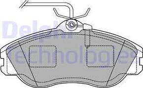 Delphi LP1454 - Kit pastiglie freno, Freno a disco www.autoricambit.com