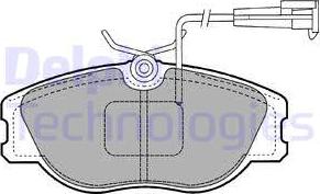 Delphi LP1400 - Kit pastiglie freno, Freno a disco www.autoricambit.com