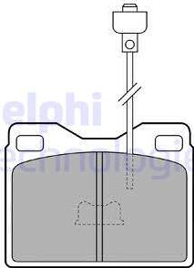 Delphi LP160 - Kit pastiglie freno, Freno a disco www.autoricambit.com