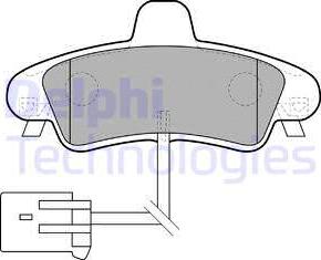 Delphi LP1683 - Kit pastiglie freno, Freno a disco www.autoricambit.com