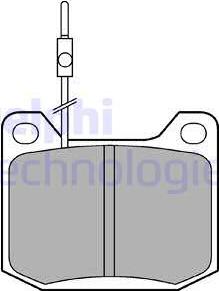 Delphi LP106 - Kit pastiglie freno, Freno a disco www.autoricambit.com