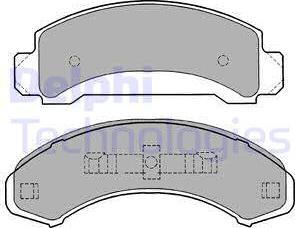 Delphi LP1168 - Kit pastiglie freno, Freno a disco www.autoricambit.com