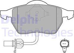 Delphi LP1706 - Kit pastiglie freno, Freno a disco www.autoricambit.com