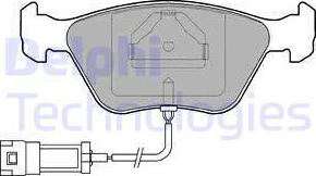 Delphi LP886 - Kit pastiglie freno, Freno a disco www.autoricambit.com