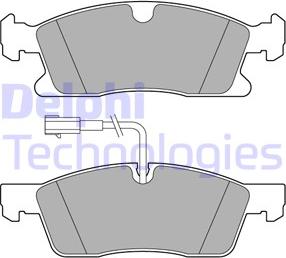 Delphi LP3634 - Kit pastiglie freno, Freno a disco www.autoricambit.com