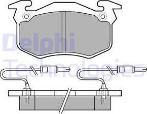 Delphi LP382 - Kit pastiglie freno, Freno a disco www.autoricambit.com