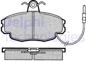 Delphi LP248 - Kit pastiglie freno, Freno a disco www.autoricambit.com