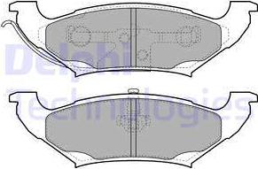 Delphi LP2085 - Kit pastiglie freno, Freno a disco www.autoricambit.com