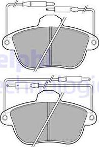 Delphi LP741 - Kit pastiglie freno, Freno a disco www.autoricambit.com