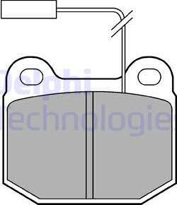 Delphi LP712 - Kit pastiglie freno, Freno a disco www.autoricambit.com