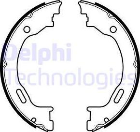 Delphi LS2077 - Kit ganasce, Freno stazionamento www.autoricambit.com