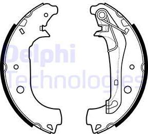 Delphi LS2157 - Kit freno, freni a tamburo www.autoricambit.com