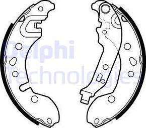 Delphi LS2124 - Kit freno, freni a tamburo www.autoricambit.com