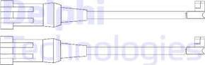 Delphi LZ0202 - Contatto segnalazione, Usura past. freno/mat. d'attrito www.autoricambit.com