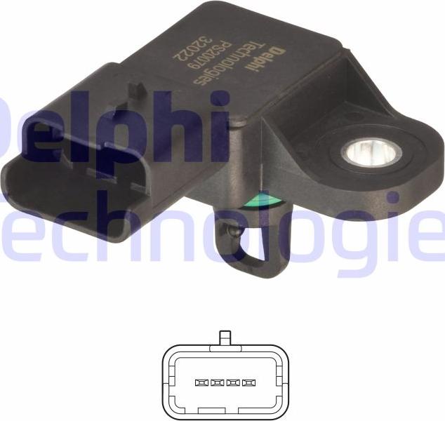 Delphi PS20079-12B1 - Sensore, Pressione collettore d'aspirazione www.autoricambit.com