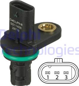 Delphi SS11468 - Sensore, Posizione albero a camme www.autoricambit.com