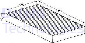 Delphi TSP0325076 - Filtro, Aria abitacolo www.autoricambit.com