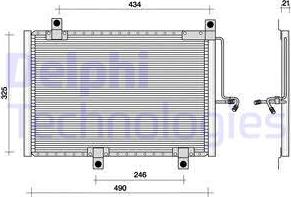 Delphi TSP0225002 - Condensatore, Climatizzatore www.autoricambit.com