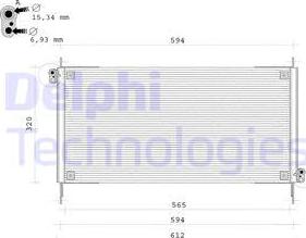 Delphi TSP0225109 - Condensatore, Climatizzatore www.autoricambit.com