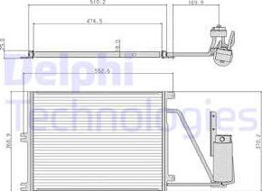 Delphi TSP0225105 - Condensatore, Climatizzatore www.autoricambit.com