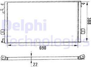 Delphi TSP0225135 - Condensatore, Climatizzatore www.autoricambit.com