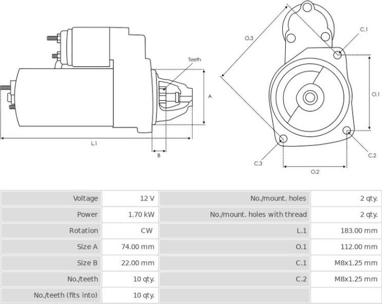 Denso 428000-2340 - Motorino d'avviamento www.autoricambit.com