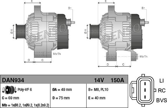 Denso DAN934 - Alternatore www.autoricambit.com