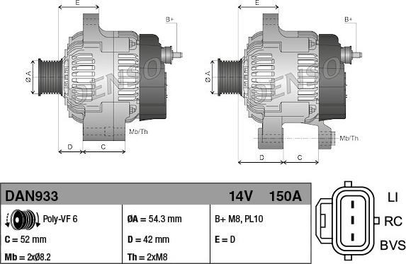 Denso DAN933 - Alternatore www.autoricambit.com