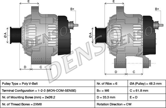 Denso DAN507 - Alternatore www.autoricambit.com