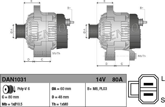 Denso DAN1031 - Alternatore www.autoricambit.com