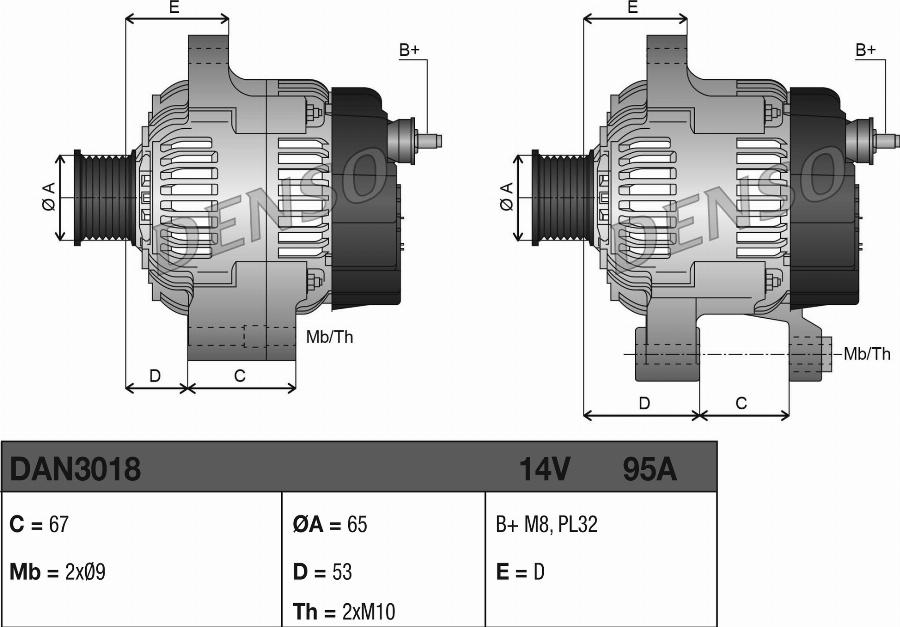 Denso DAN3018 - Alternatore www.autoricambit.com