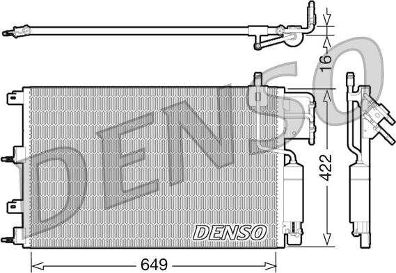 Denso DCN10023 - Condensatore, Climatizzatore www.autoricambit.com