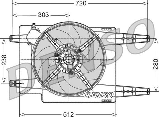 Denso DER01017 - Ventola, Raffreddamento motore www.autoricambit.com