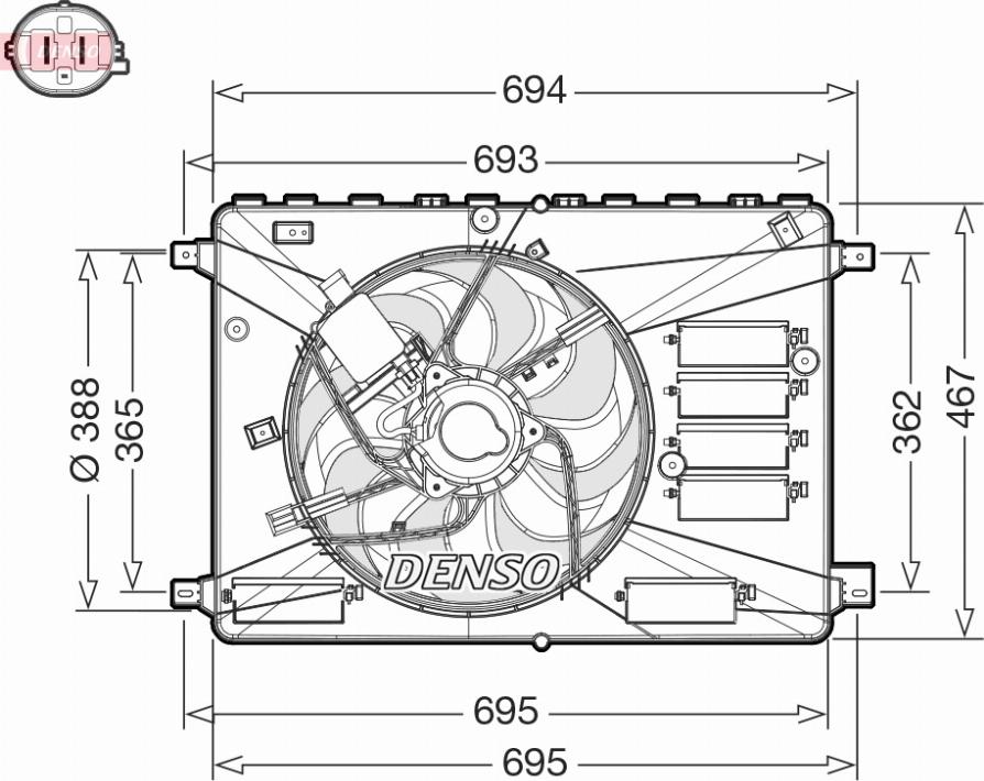 Denso DER10010 - Ventola, Raffreddamento motore www.autoricambit.com