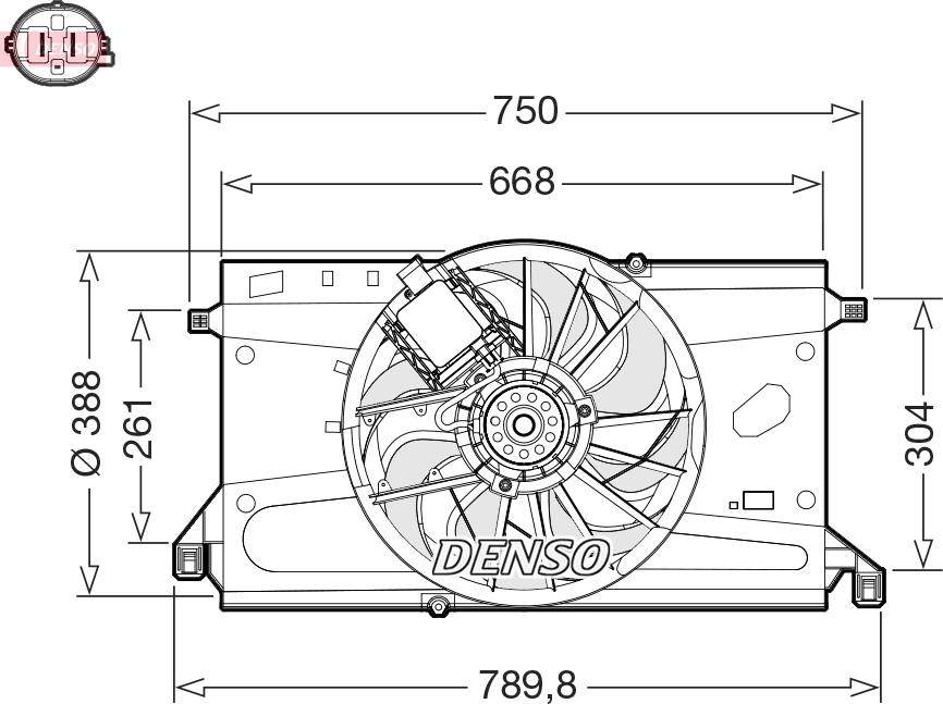 Denso DER10011 - Ventola, Raffreddamento motore www.autoricambit.com