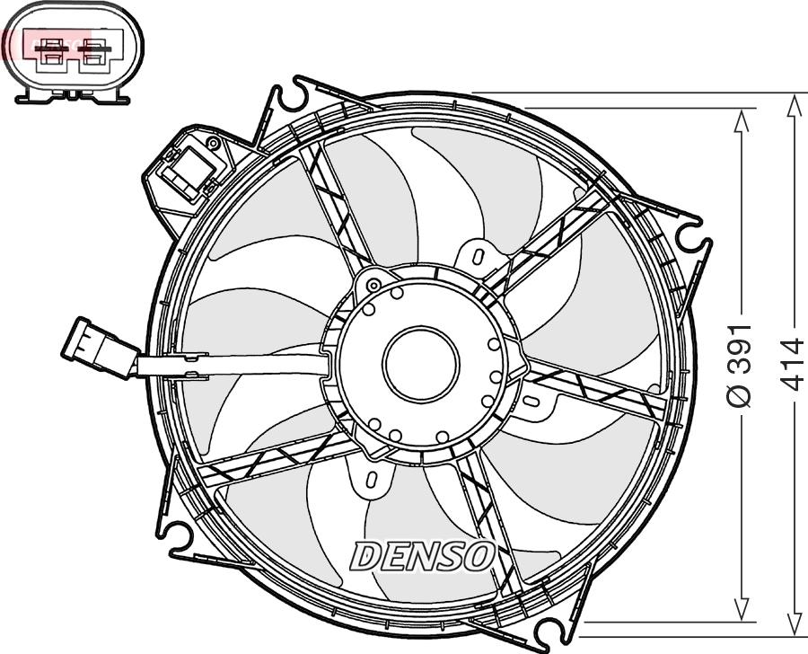 Denso DER23005 - Ventola, Raffreddamento motore www.autoricambit.com