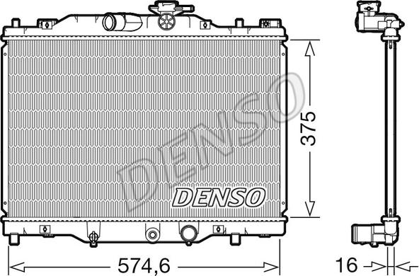 Denso DRM44043 - Radiatore, Raffreddamento motore www.autoricambit.com