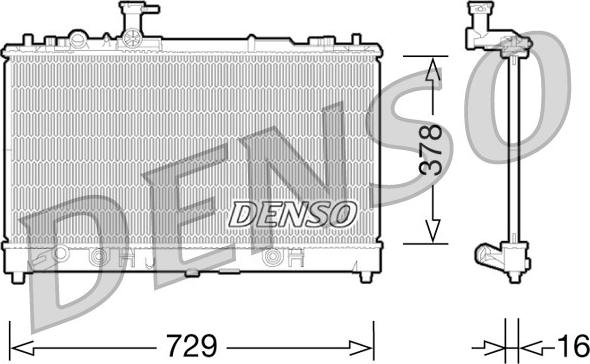 Denso DRM44026 - Radiatore, Raffreddamento motore www.autoricambit.com